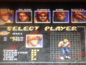 Bare Knuckle 3 Character Select w/ Victy
